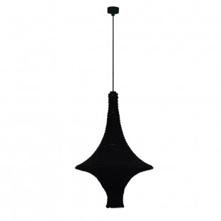 Lampa wisząca pleciona Alda M bawełna czarna