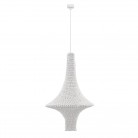 Lampa wisząca pleciona Alda M bawełna biała