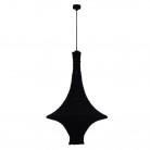 Lampa wisząca pleciona Alda L bawełna czarna