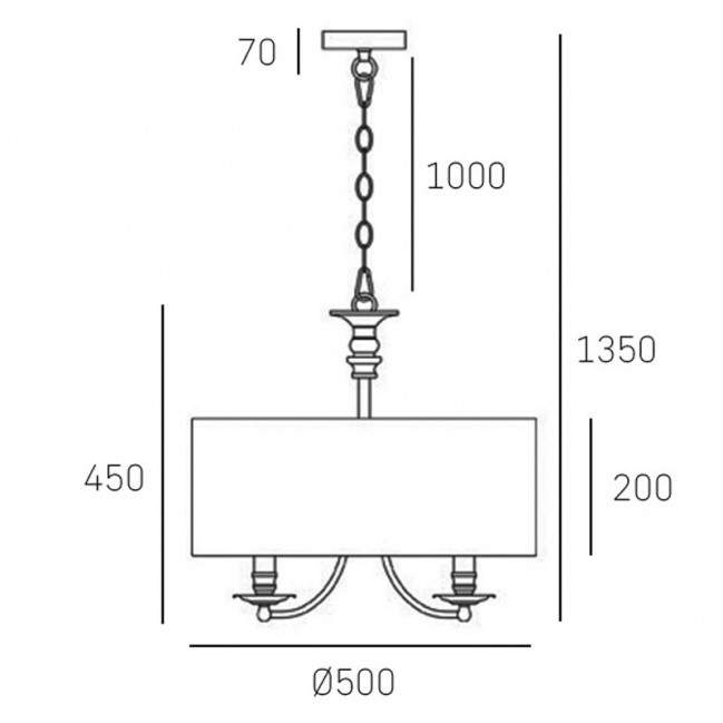 Lampa wisząca Abu Dhabi złota