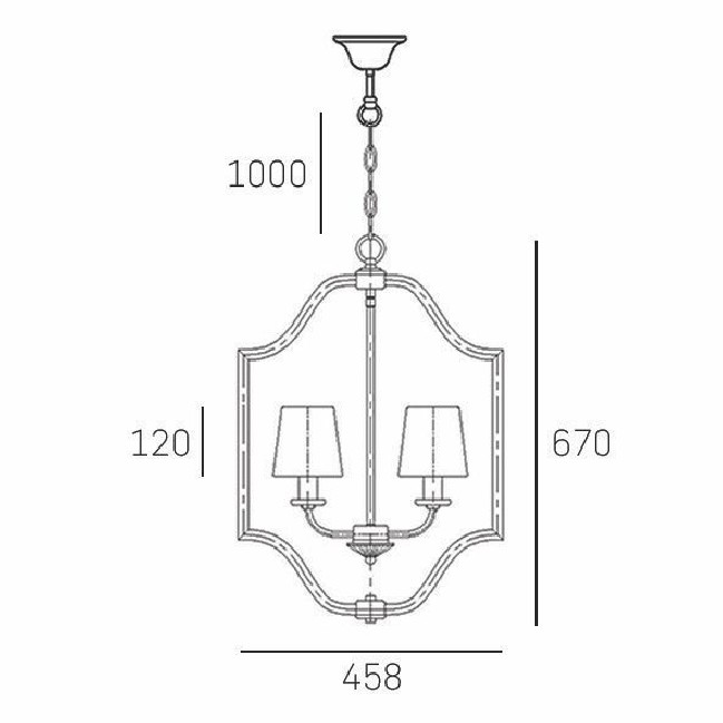 Lampa wisząca New York złota