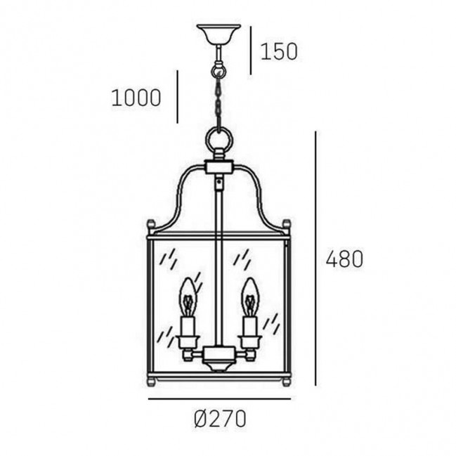 Lampa wisząca New York w kolorze mosiądzu