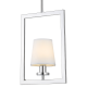 Lampa wisząca London chrom z białym abażurem