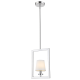 Lampa wisząca London chrom z białym abażurem