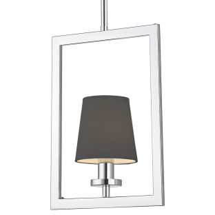 Lampa wisząca London chrom z czarnym abażurem