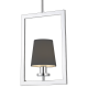 Lampa wisząca London chrom z czarnym abażurem