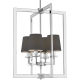 Lampa wisząca London chrom z czarnymi abażurami