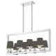 Lampa wisząca London chrom z czarnymi abażurami