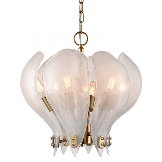 Designerska lampa wisząca Cannes w kolorze mosiądzu