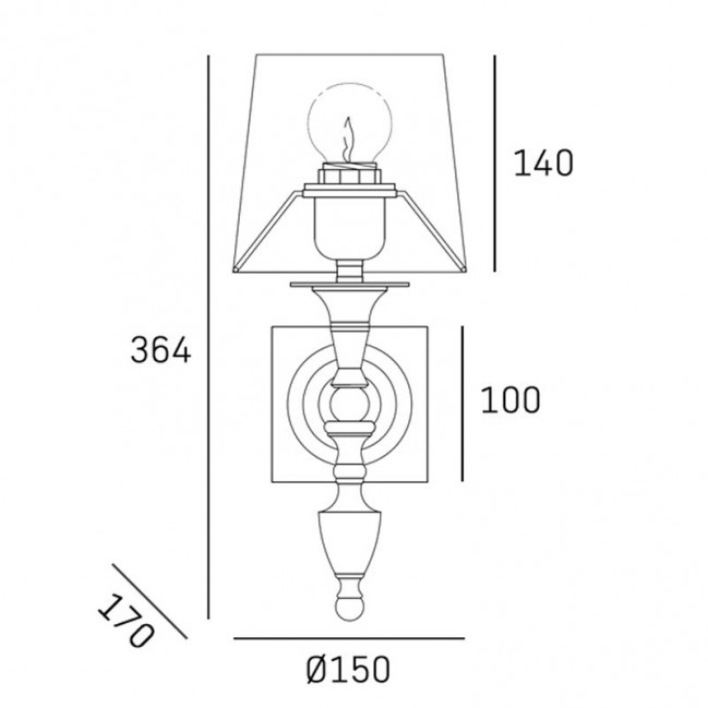 Kinkiet Austin w kolorze niklu