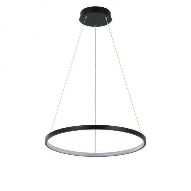 Nowoczesna lampa wisząca Ring 40 Led czarna CCT