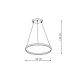 Nowoczesna lampa wisząca Ring 40 Led czarna CCT