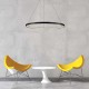 Nowoczesna lampa wisząca Ring 80 Led czarna CCT