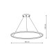 Nowoczesna lampa wisząca Ring 80 Led czarna CCT