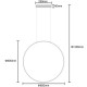 Designerska lampa wisząca Mirror 60 Led biała CCT