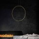 Designerska lampa wisząca Mirror 60 Led złota CCT