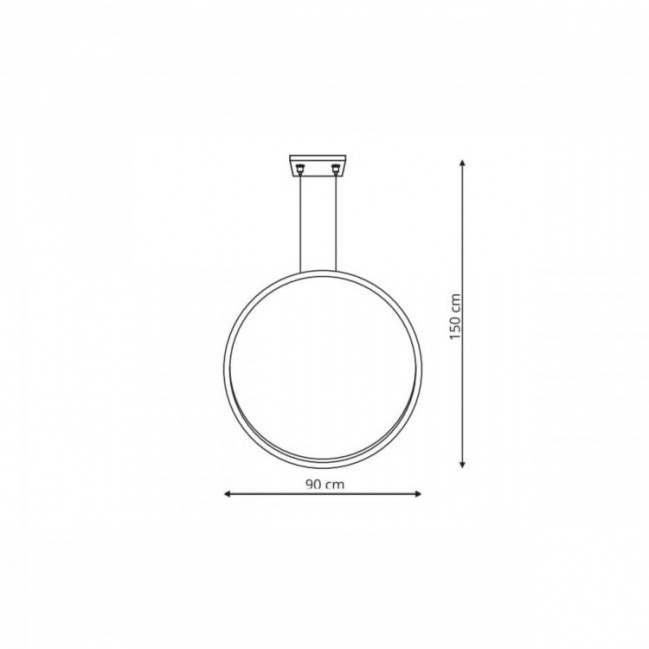 Designerska lampa wisząca Mirror 90 Led biała CCT