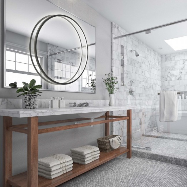 Designerska lampa wisząca Mirror 90 Led czarna CCT