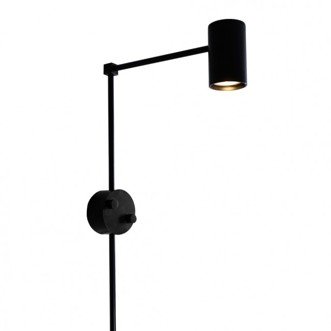 Nowoczesny kinkiet Dakata K - tuba czarna