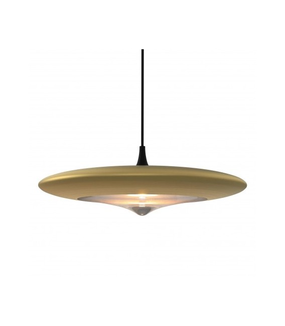 Ledowa lampa wisząca Otos w kolorze czarno złotym