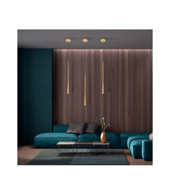 Minimalistyczna lampa wisząca Elysia Led złota