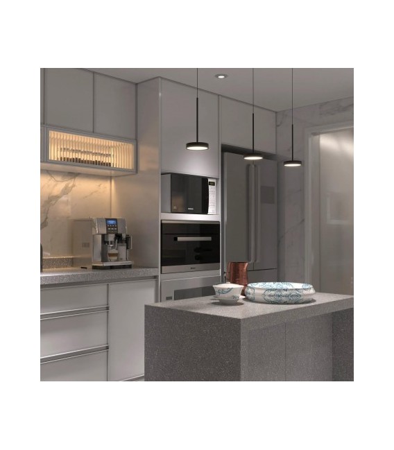 Nowoczesna lampa wisząca Awo Led IP44 w kolorze czarnym