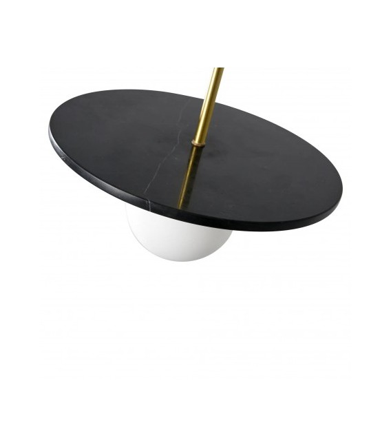 Lampa wisząca Bilo III ze szkła i czarnego marmuru