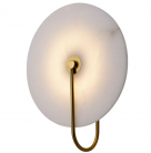 Kinkiet Cyntia z kloszem z białego marmuru