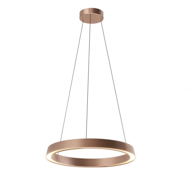 Nowoczesna lampa wisząca Garta Led w kolorze różowego złota