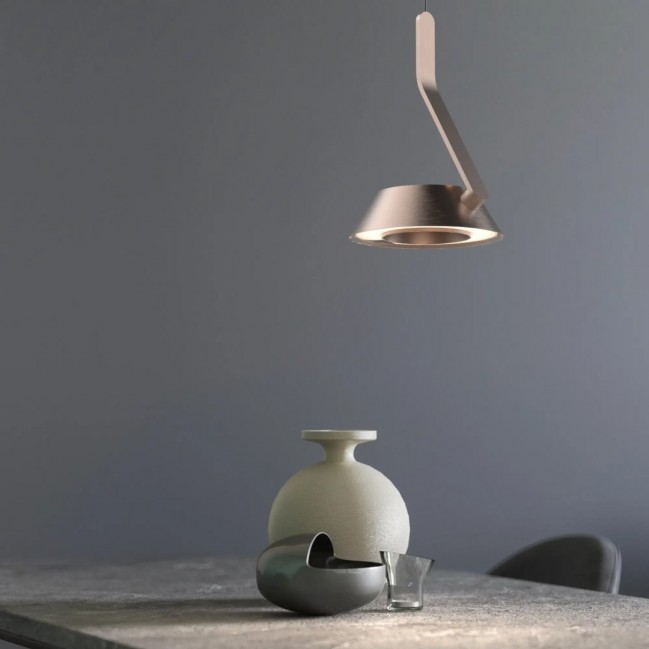 Lampa wisząca Garta Led w kolorze różowego złota sterowana gestami