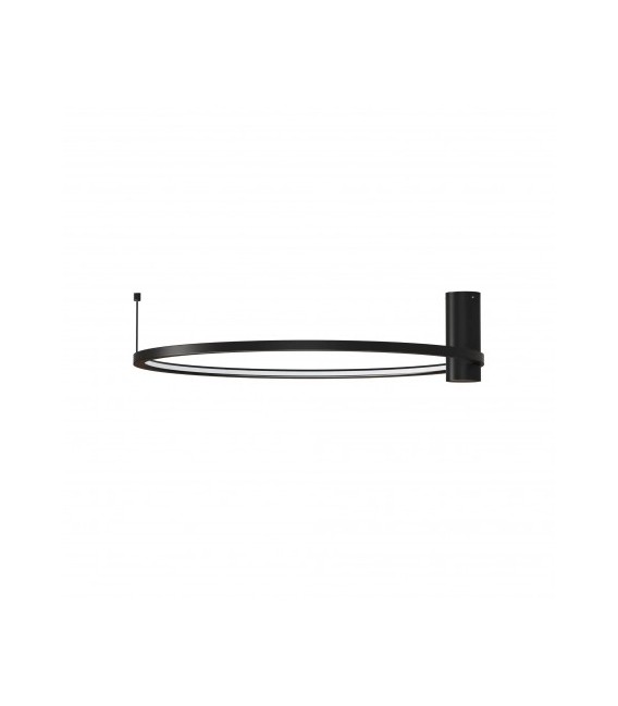 Nowoczesny plafon Ringa M Led czarny CCT