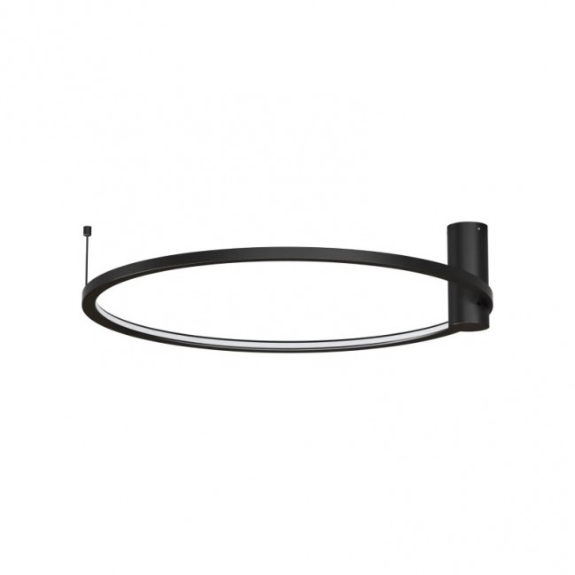 Nowoczesny plafon Ringa M Led czarny CCT