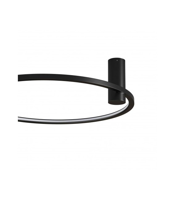Nowoczesny plafon Ringa M Led czarny CCT