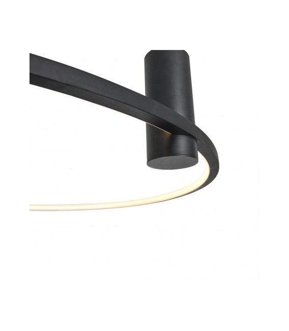 Nowoczesny plafon Ringa L Led czarny CCT