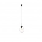 Lampa wisząca ze szklanym kloszem - Pear s czarna - 24H