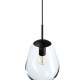 Lampa wisząca ze szklanym kloszem - Pear s czarna - 24H