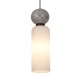 Lampa wisząca Santos 3 czarna z kloszami z białego szkła i marmuru