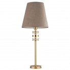 Lampa stołowa Adria z mosiądzu w kolorze złotym z beżowym abażurem