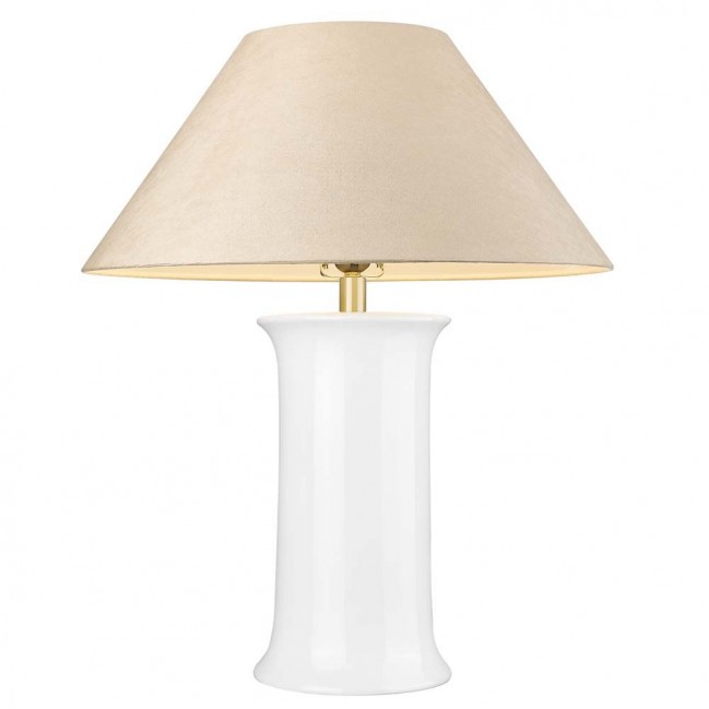 Klasyczna lampa stołowa Monroe w kolorze białym