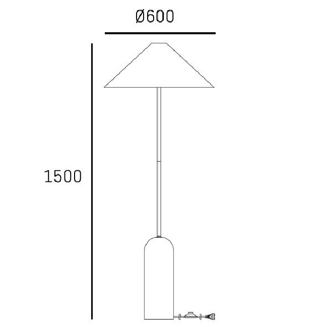Lampa podłogowa Loxley złota z białym abażurem