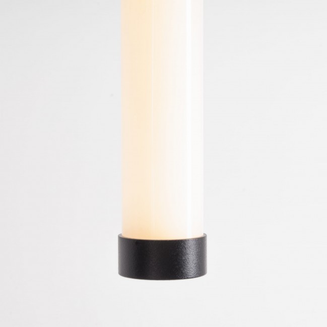 Lampa wisząca Verdes Led czarna - kamień naturany