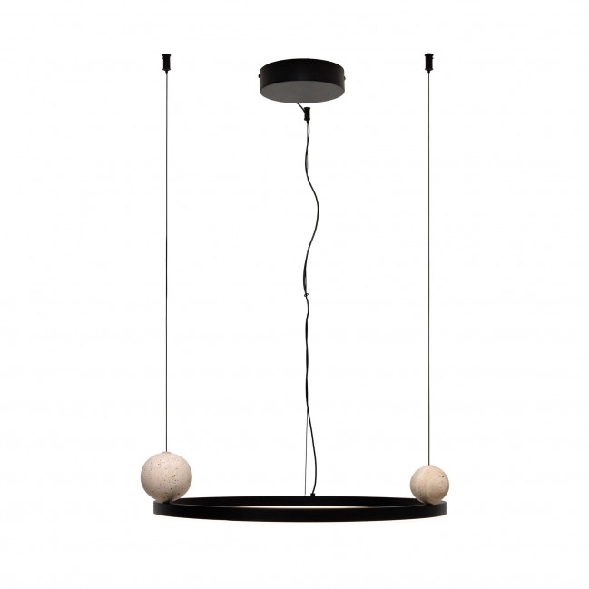 Designerska lampa wisząca Solaris Led w kolorze czarnym
