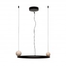 Designerska lampa wisząca Solaris Led w kolorze czarnym