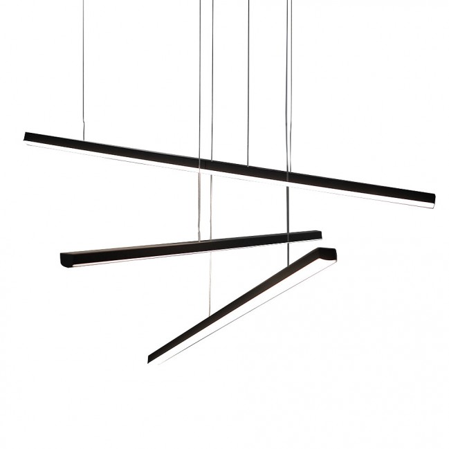Lampa wisząca Trio 3 Led czarna 3000K - ściemnialna