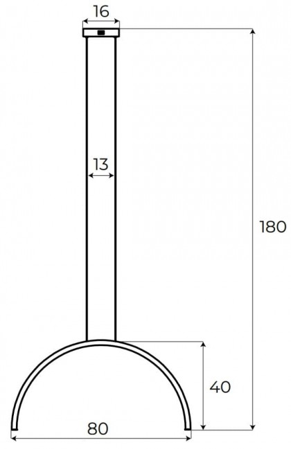 Nowoczesna lampa wisząca Trio Arc 1 Led w kolorze czarny chrom