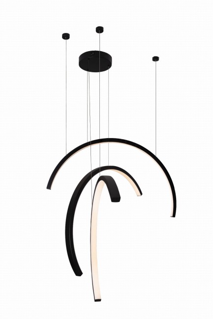 Nowoczesna lampa wisząca Trio Arc 3 Led w kolorze czarnym