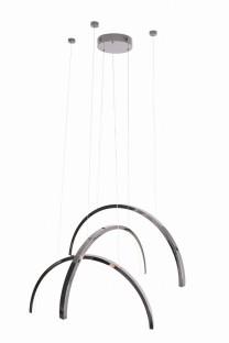 Nowoczesna lampa wisząca Trio Arc 3 Led w kolorze czarny chrom