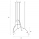 Nowoczesna lampa wisząca Trio Arc 3 Led w kolorze czarny chrom