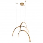 Nowoczesna lampa wisząca Trio Arc 3 Led w kolorze złoty szczotkowany
