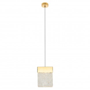 Lampa wisząca Vetro Led w kolorze złotym - ściemnialna